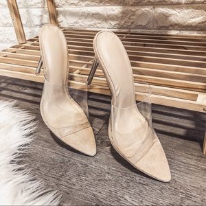 Nude Clear 4” HEELS